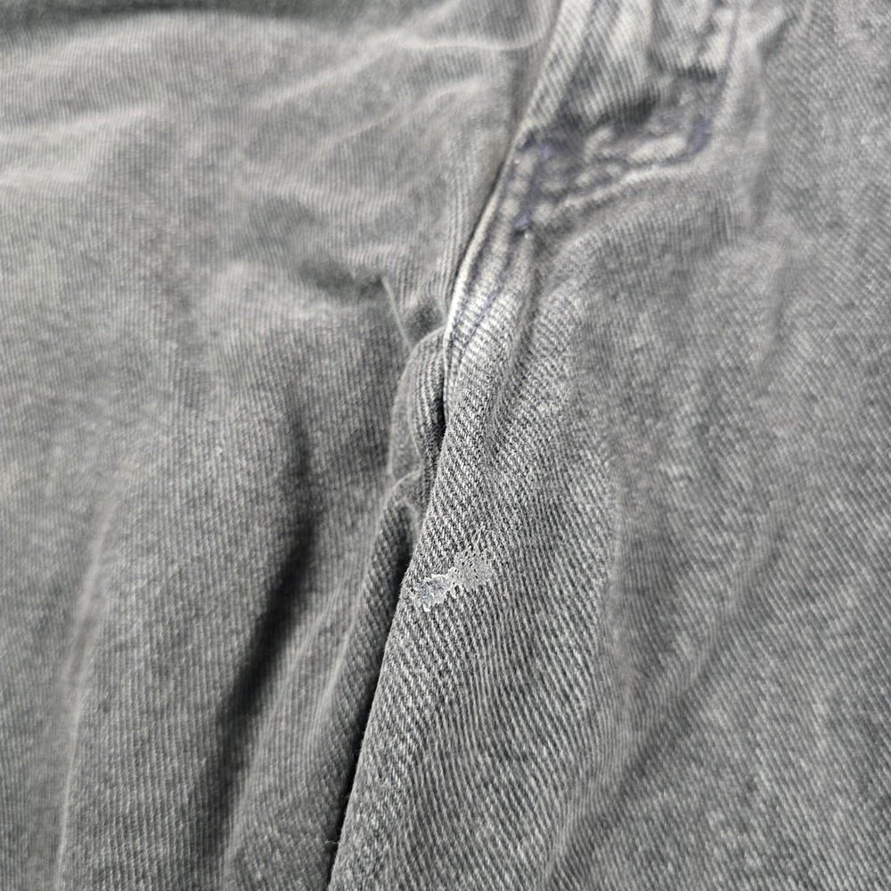 VTG Y2K Tommy Hilfiger Tommy Jeans Men 36x30 Gray Baggy Dark Wash Flag Patch - Picture 5 of 13